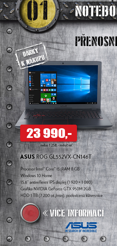 notebook ASUS ROG GL552VX-CN146T