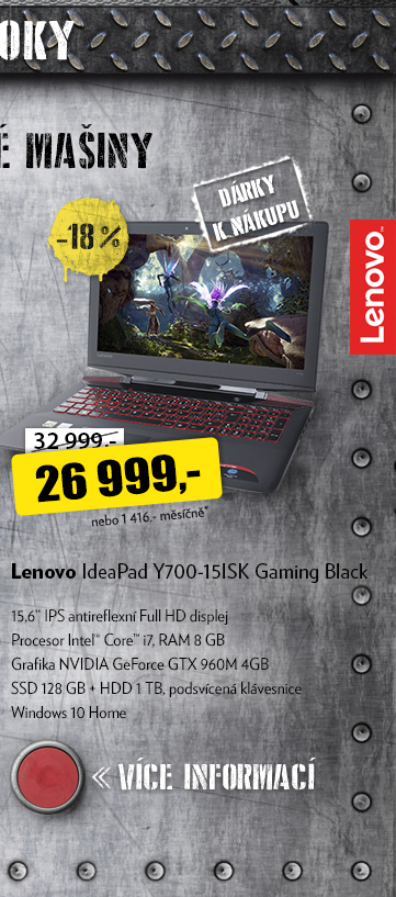 Lenovo IdeaPad Y700-15ISK Gaming Black