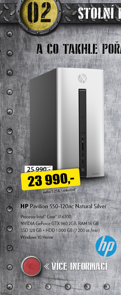 HP Pavilion 550-120nc Natural Silver