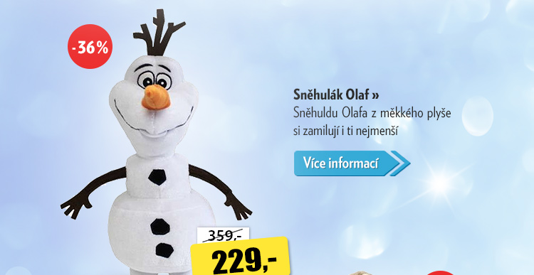 Sněhulák Olaf plyšový