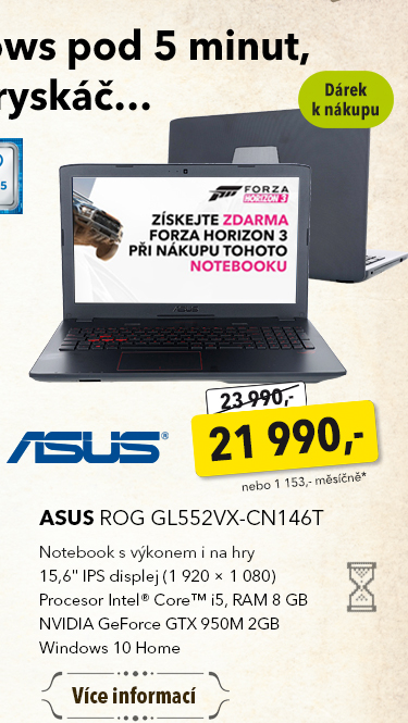 Notebook Asus ROG GL552VX-CN146T
