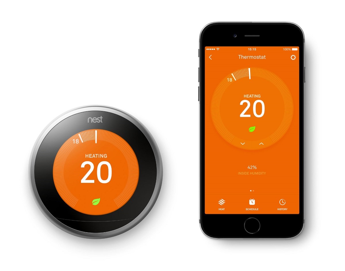 Chytrý termostat Google Nest 3rd gen aplikace iOS Android