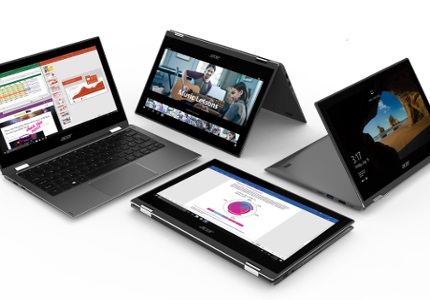 Laptops and tablet PCs by Acer
