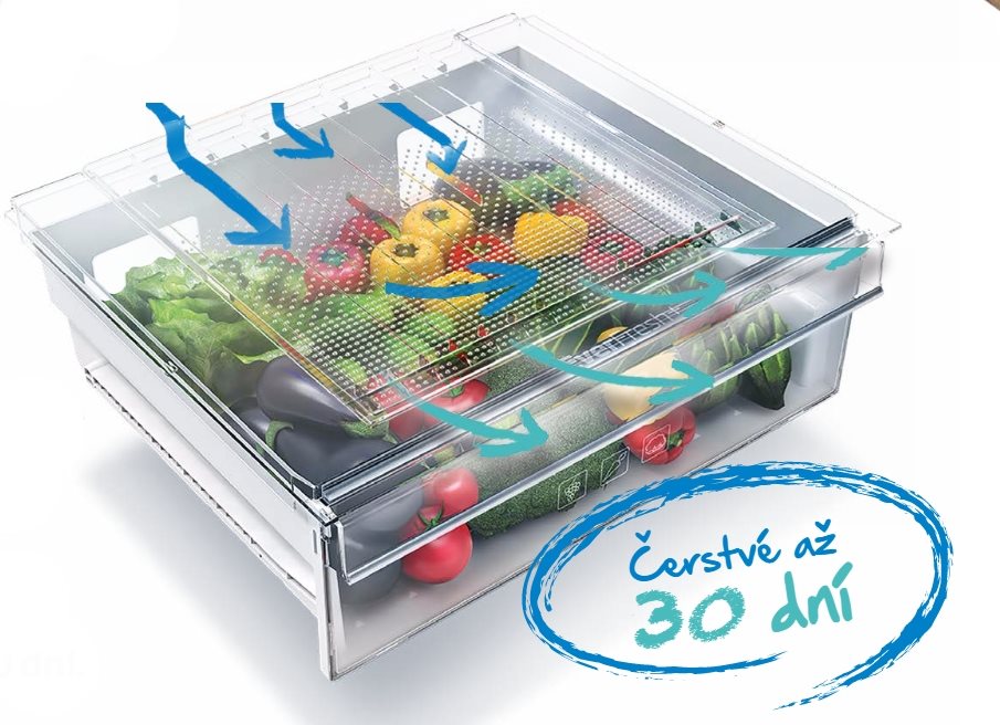 Chladnička BEKO RCNA 365 E30W kombinovaná EverFresh +