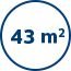 Vhodná pro místnosti do 43 m2 Vhodná pro místnosti do 43 m2