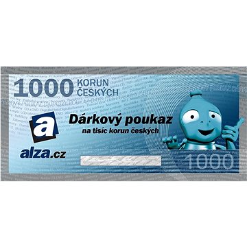 Elektronický dárkový poukaz Alza.cz na nákup zboží v hodnotě 1000 Kč