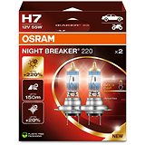 OSRAM H7 Night Breaker 220, +220%, Duo Box