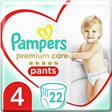 PAMPERS Premium Pants Carry Pack vel. 4 (22 ks)