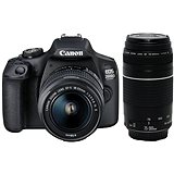 Canon EOS 2000D + 18–55 mm IS II + 75–300 mm DC III