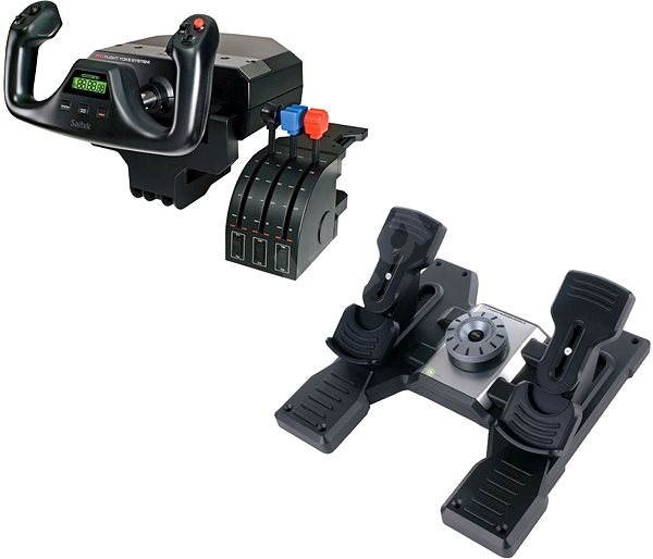 Saitek Pro Flight Yoke System + Pro Flight Rudder Pedals - Professional ...