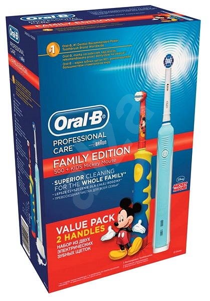 Oral B Family Pack (PC 500 + D10K kids rechargeable toothbrush