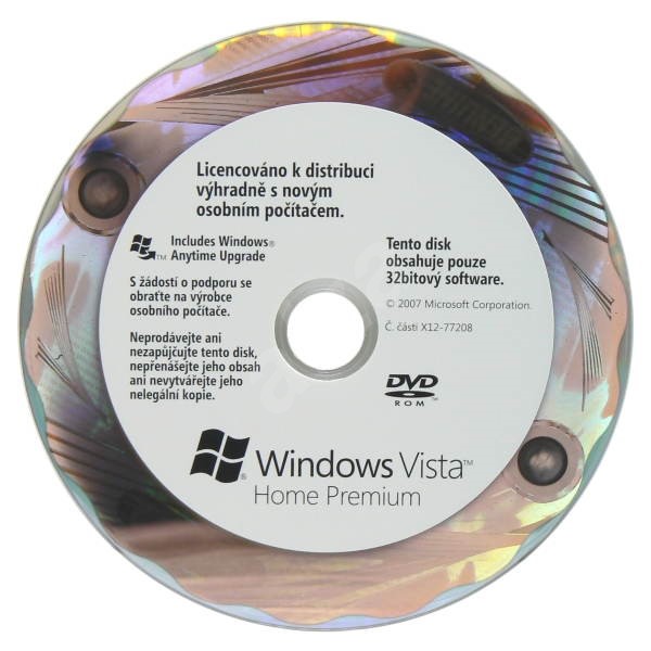 Oem Microsoft Windows Vista Home Premium 32 Bit Edition Cz česká Czech Dvd Alzacz 2773