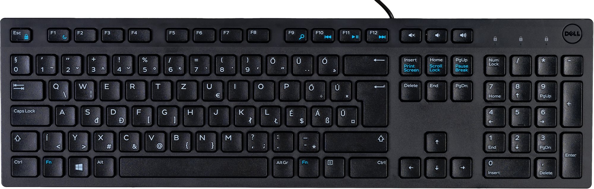 Dell Multimedia Keyboard-KB216 - Hungarian (QWERTZ) - fekete