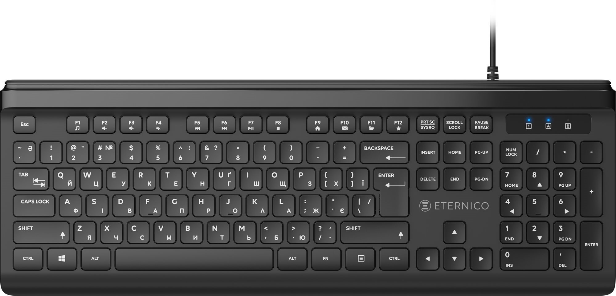Eternico Home Keyboard Wired KD2020 fekete - UA