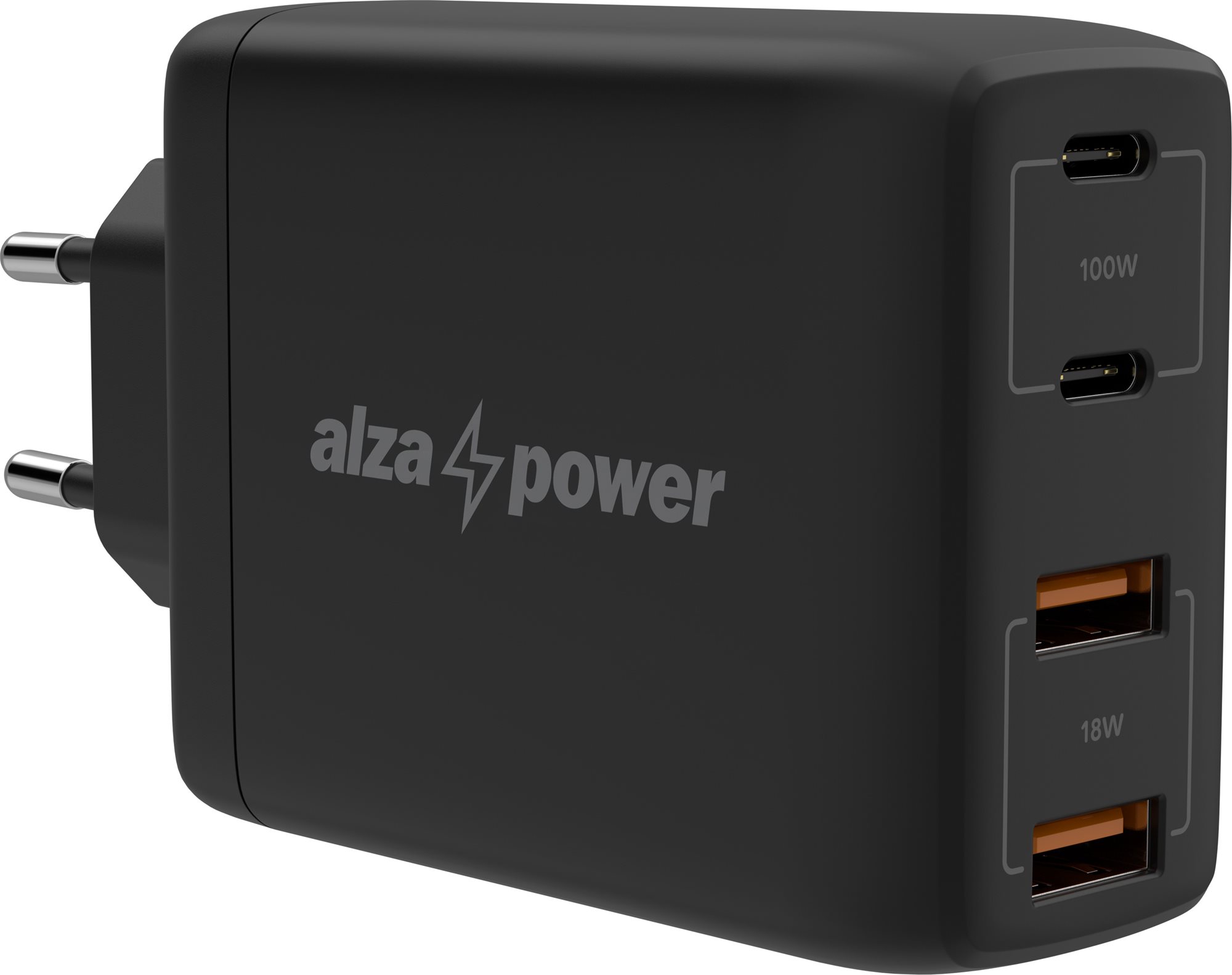 AlzaPower G300 GaN Fast Charge 100W fekete