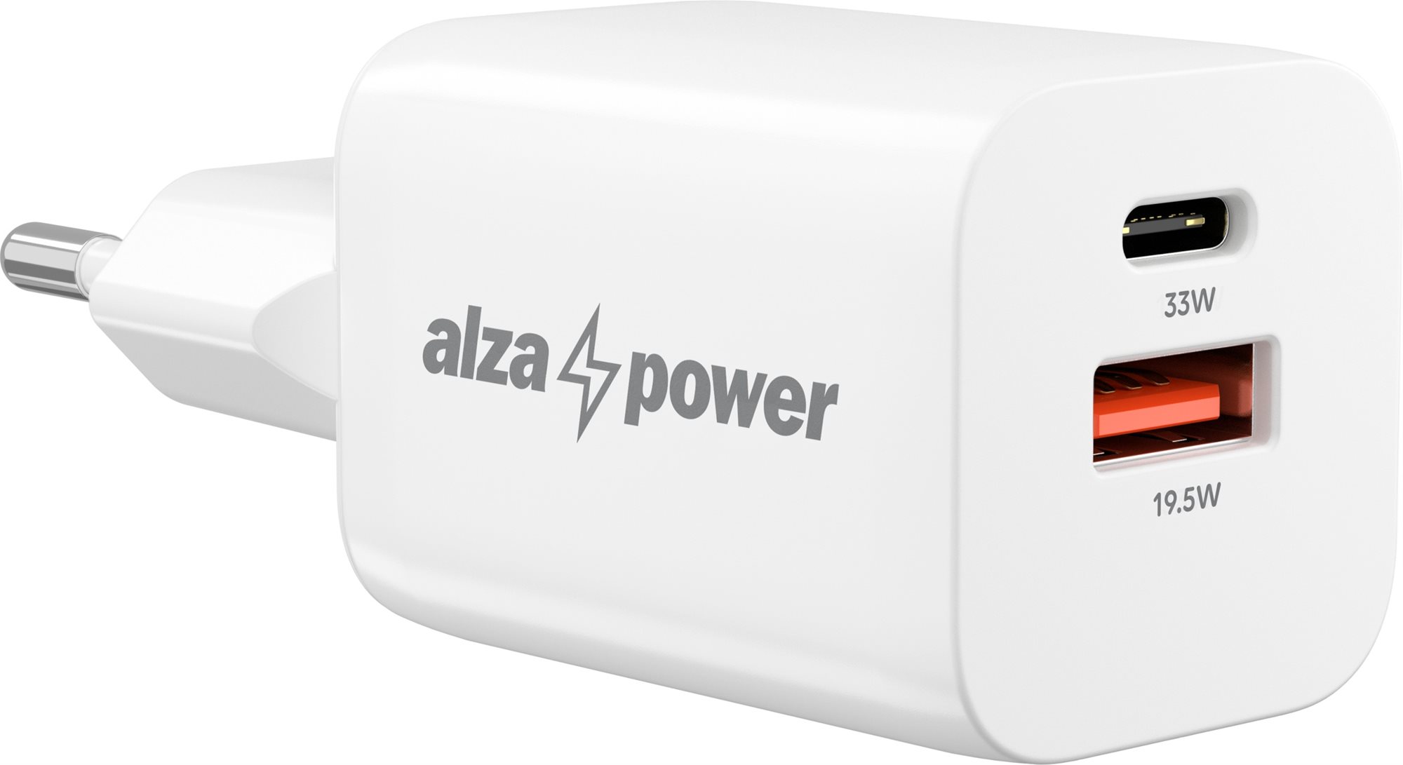 AlzaPower A133 Fast Charge - 33W, fehér