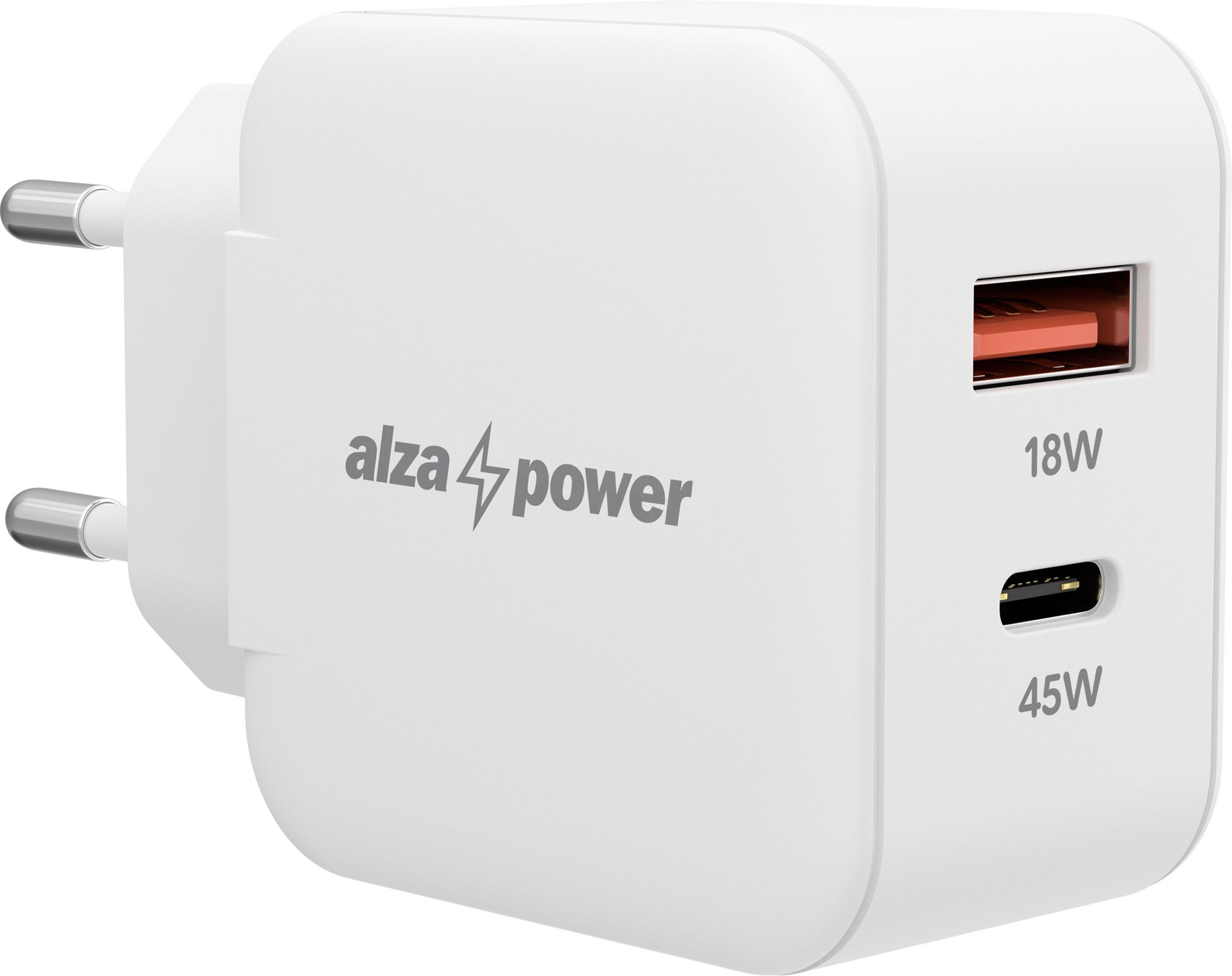 AlzaPower A145 Fast Charge - 45W, fehér