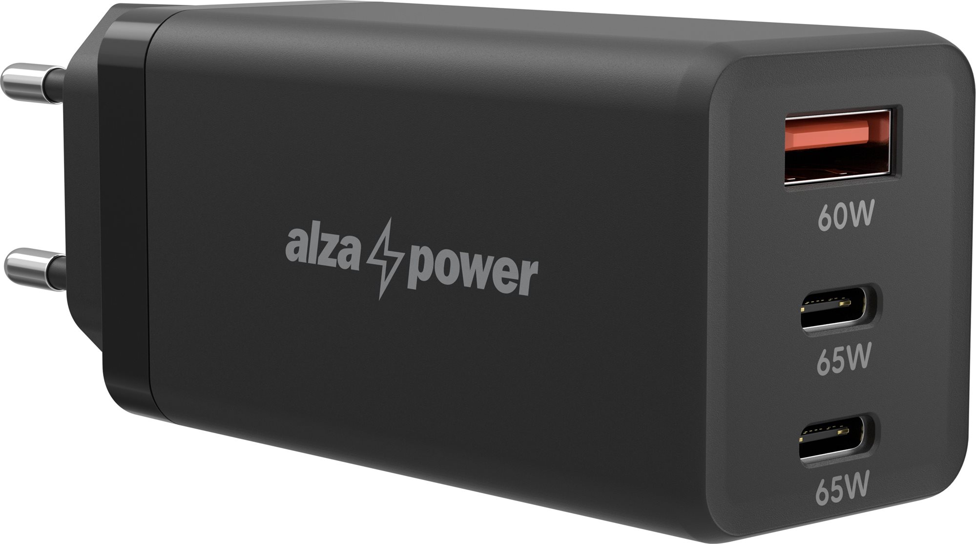 AlzaPower G165 GaN Fast Charge - 65W, fekete