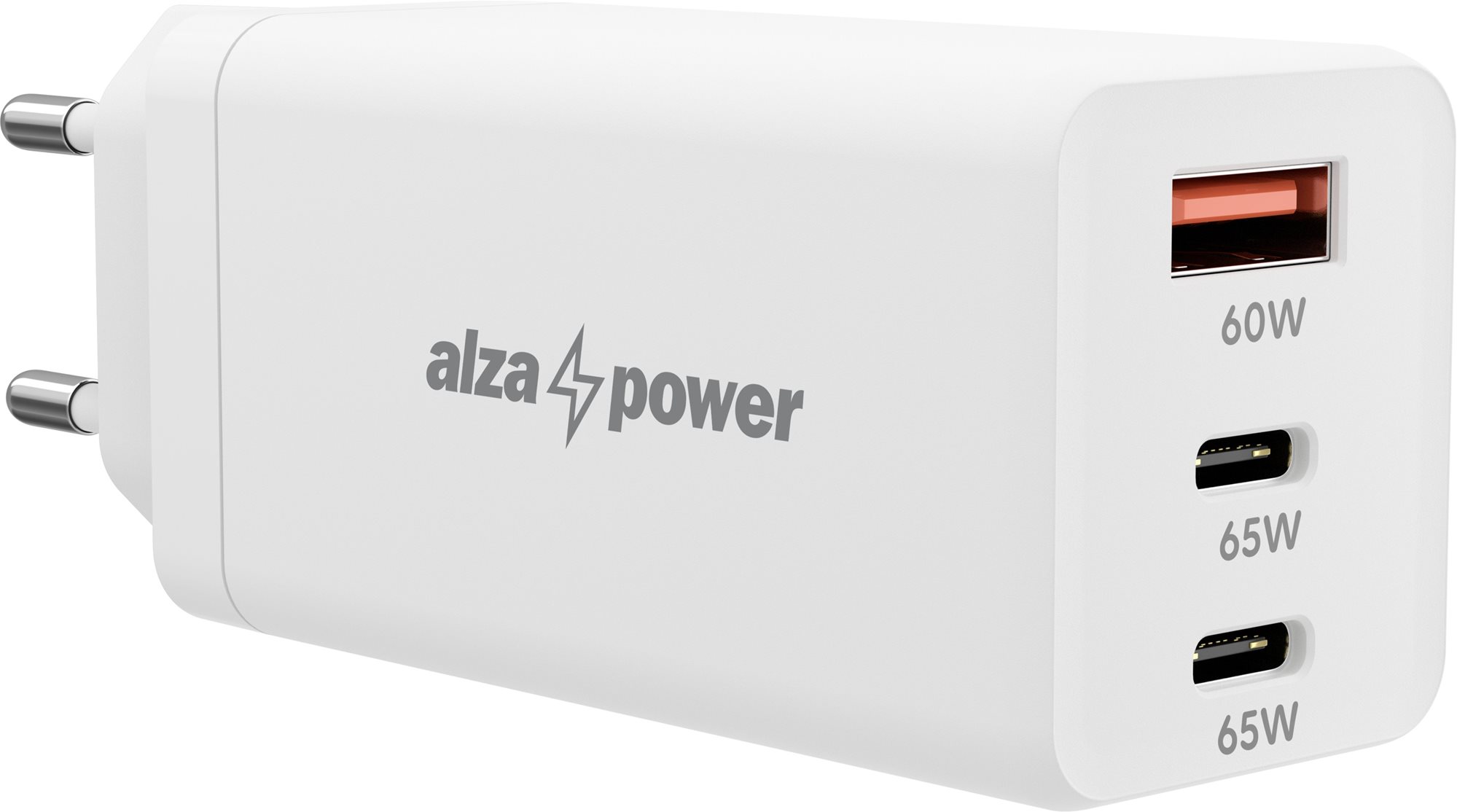 AlzaPower G165 GaN Fast Charge - 65W, fehér