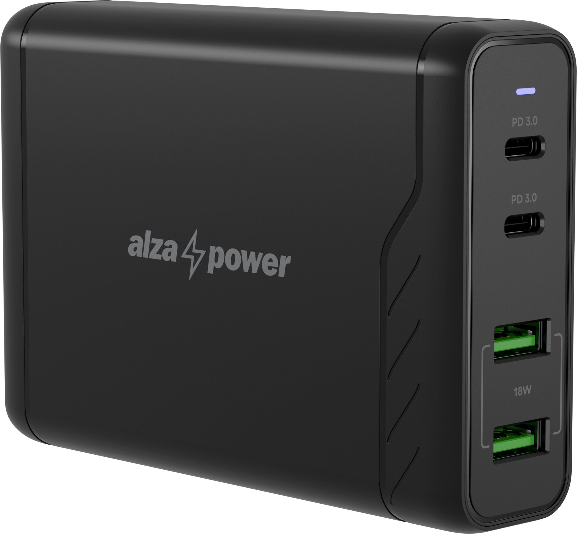 AlzaPower M300 Multi Charge Power Delivery - 100W, fekete
