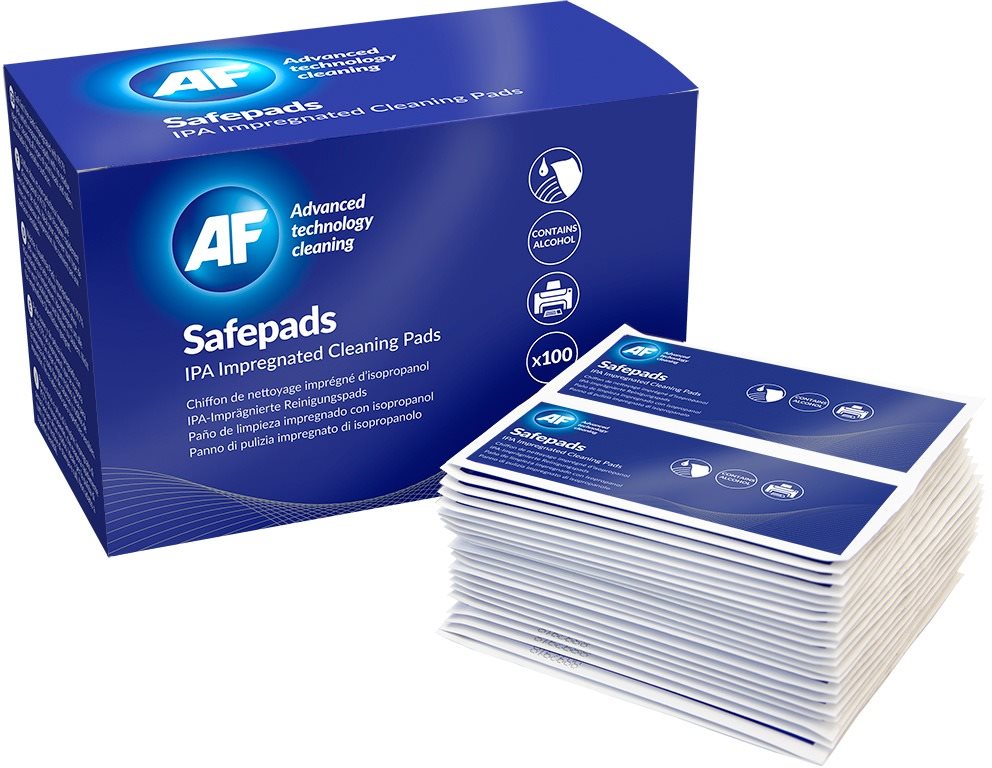 AF Safepads izopropil-alkohollal impregnált - 100 darabos kiszerelésben