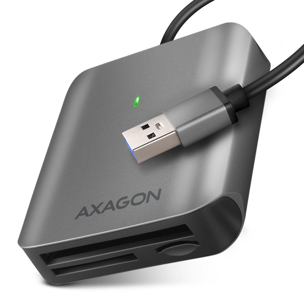 AXAGON CRE-S3, 3-slot & lun card reader, UHS-II support, SUPERSPEED USB-A