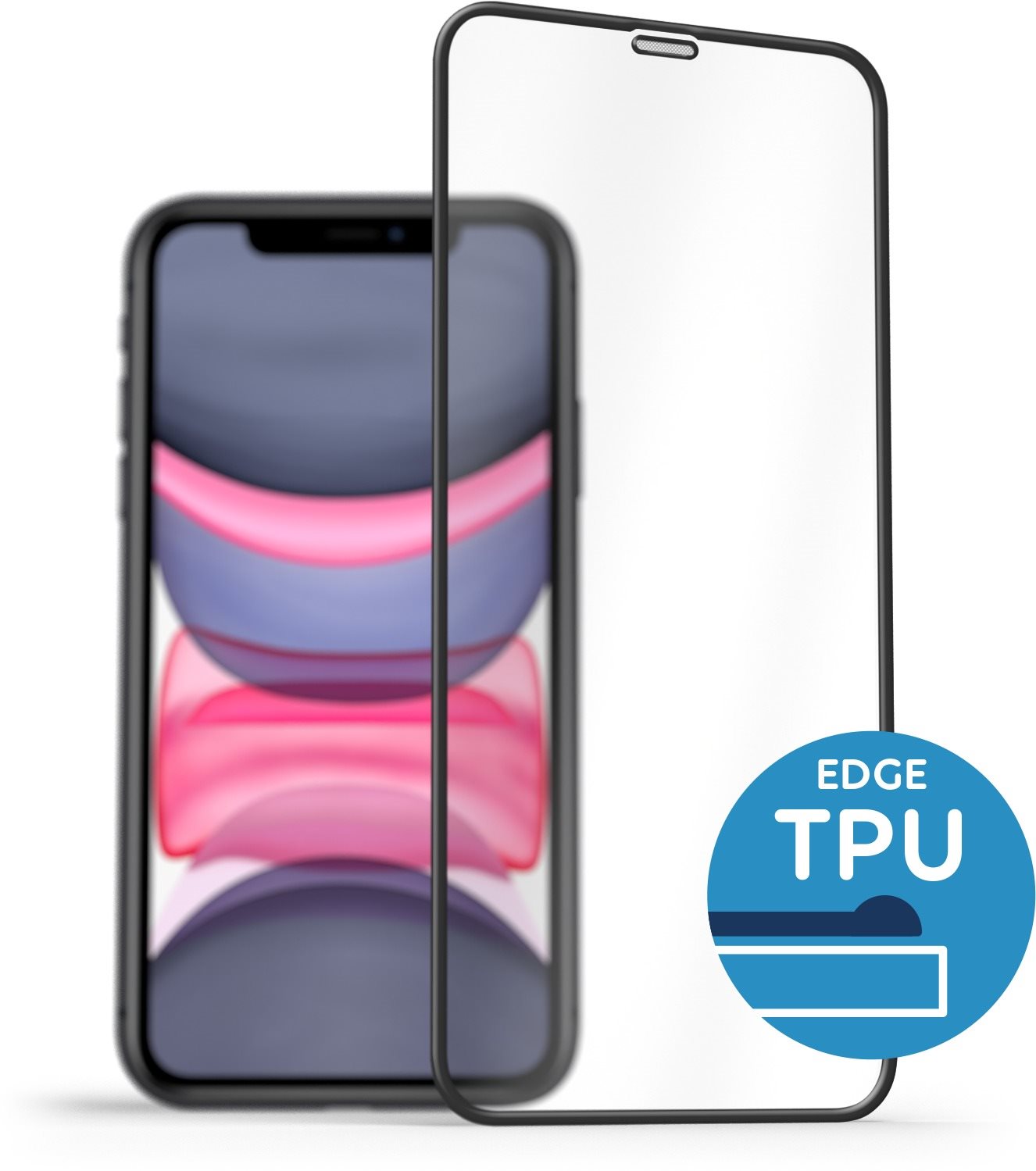 AlzaGuard Glass with TPU Frame iPhone 11 Pro / X / XS 2.5D üvegfólia - fekete
