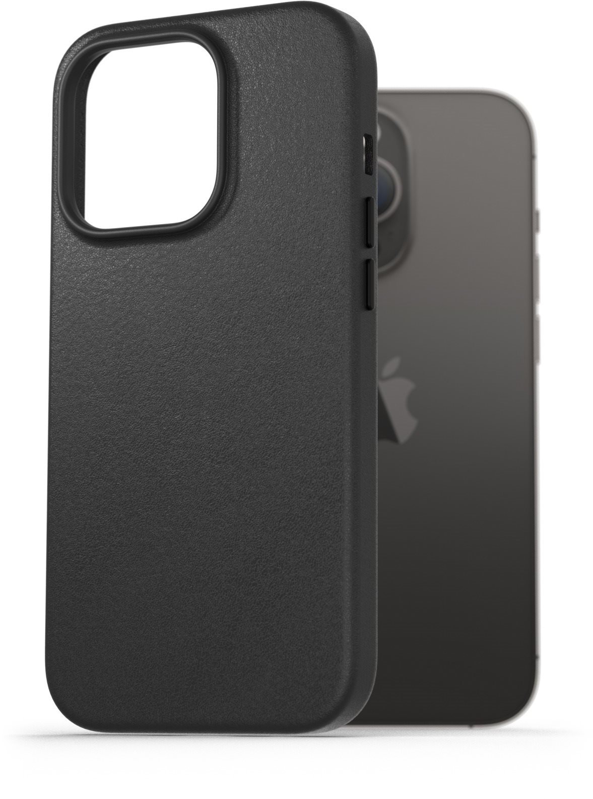 AlzaGuard Genuine Leather Case iPhone 14 Pro készülékhez, fekete