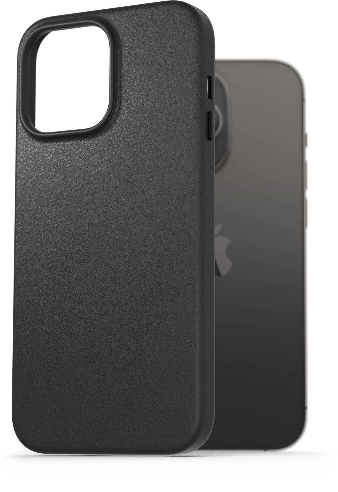 AlzaGuard Genuine Leather Case iPhone 14 Pro Max készülékhez, fekete