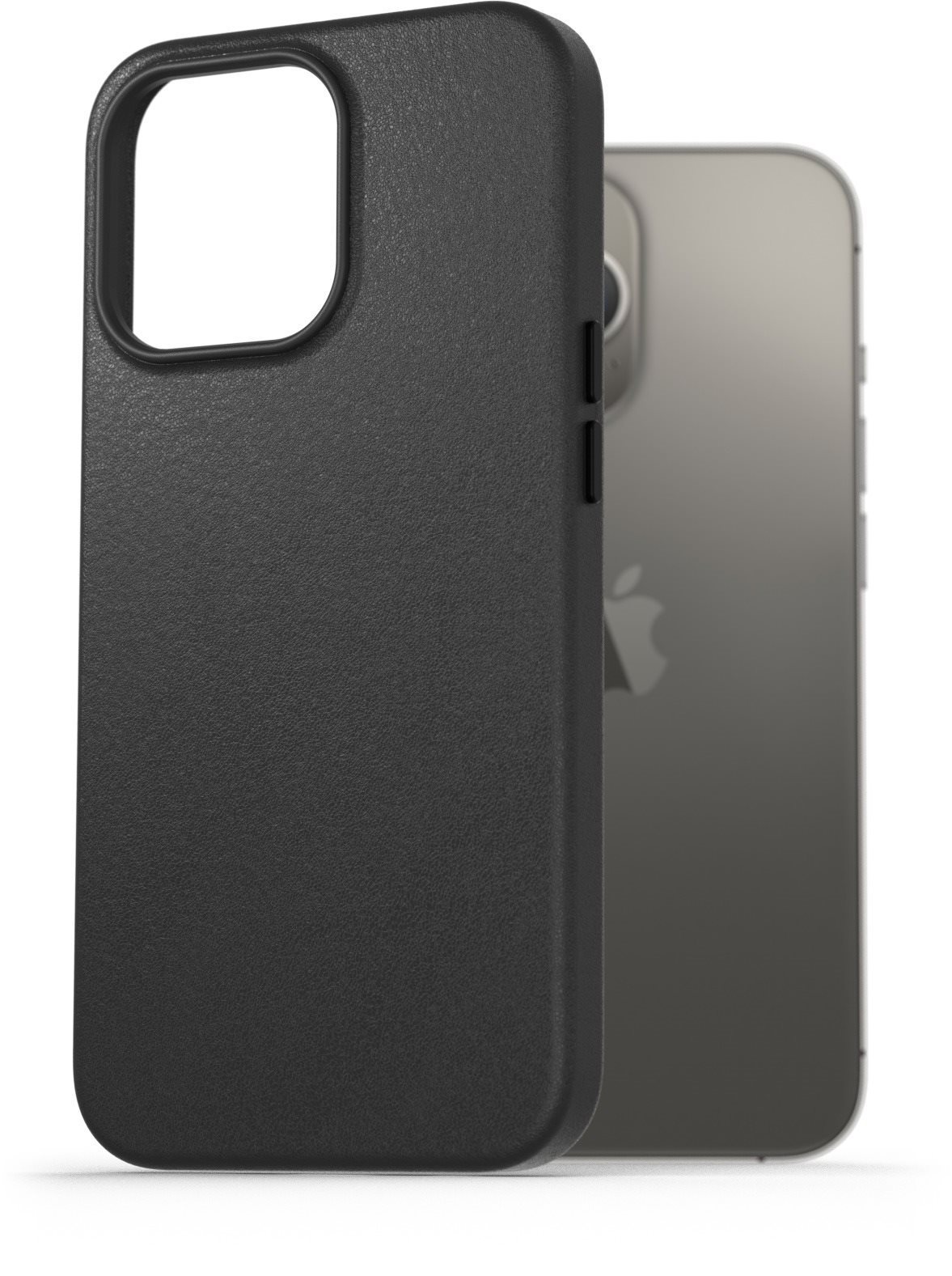 AlzaGuard Genuine Leather Case iPhone 13 Pro készülékhez, fekete