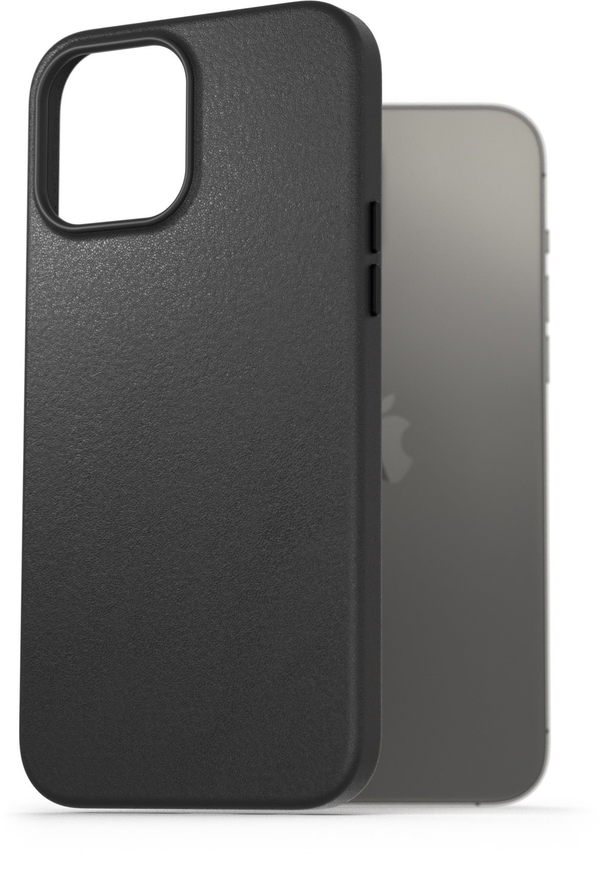AlzaGuard Genuine Leather Case iPhone 13 Pro Max készülékhez, fekete