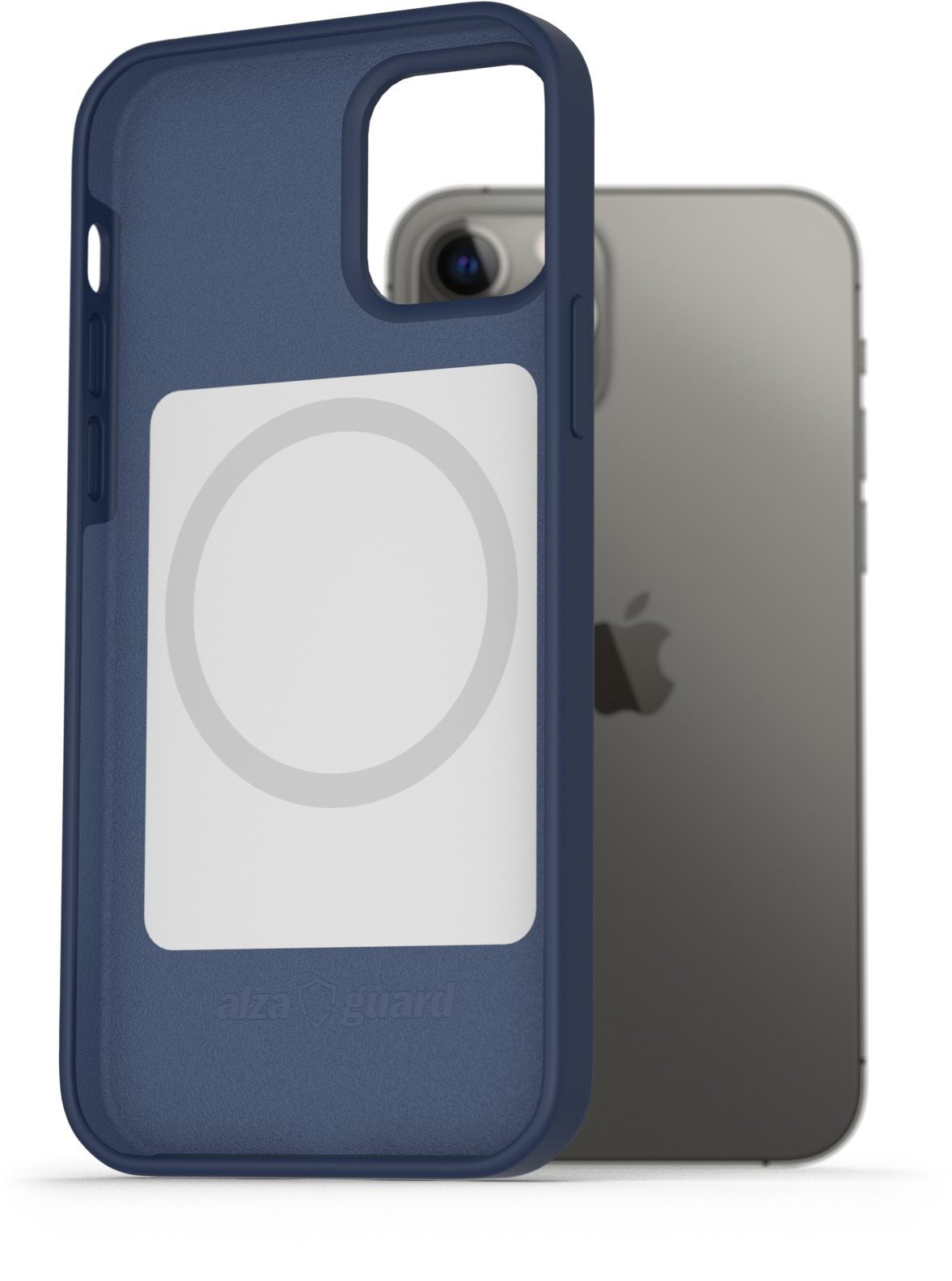 AlzaGuard iPhone 12 / 12 Pro Magsafe kék szilikon tok