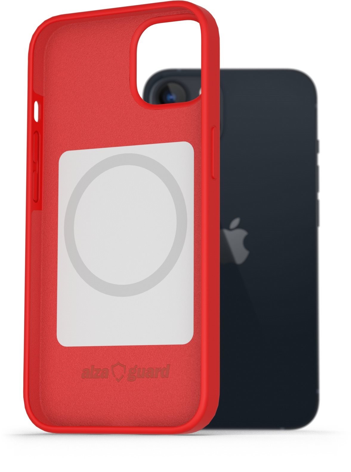 AlzaGuard iPhone 13 Magsafe piros szilikon tok