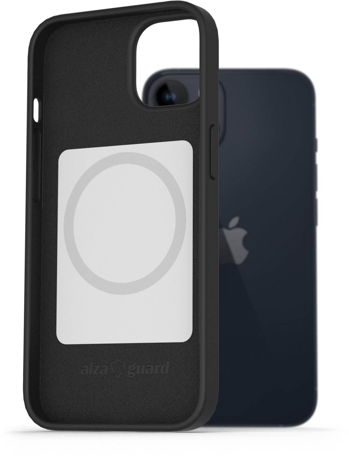AlzaGuard Magsafe Silicone Case iPhone 14 készülékhez, fekete