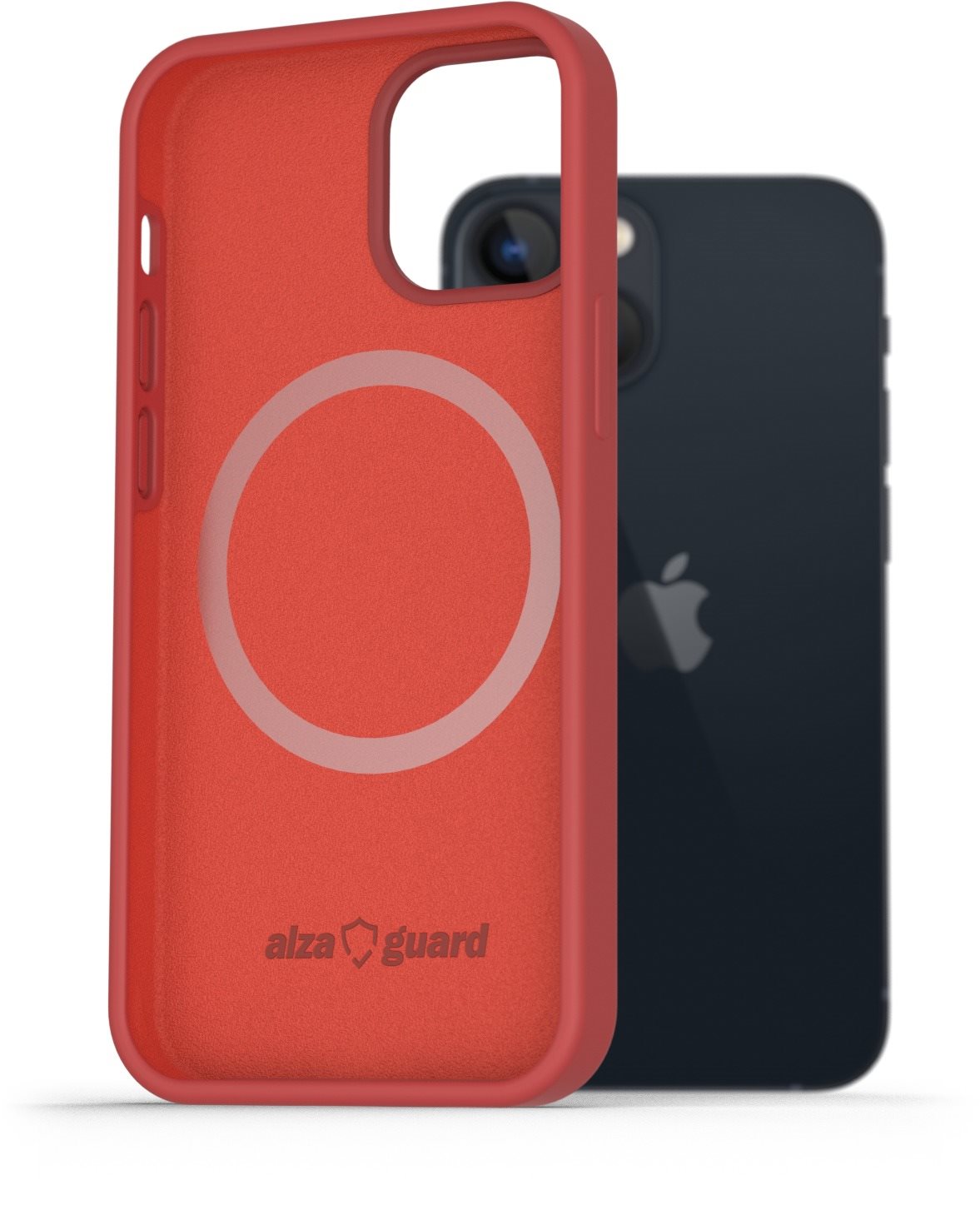 AlzaGuard Magnetic Silicone iPhone 13 Mini piros tok