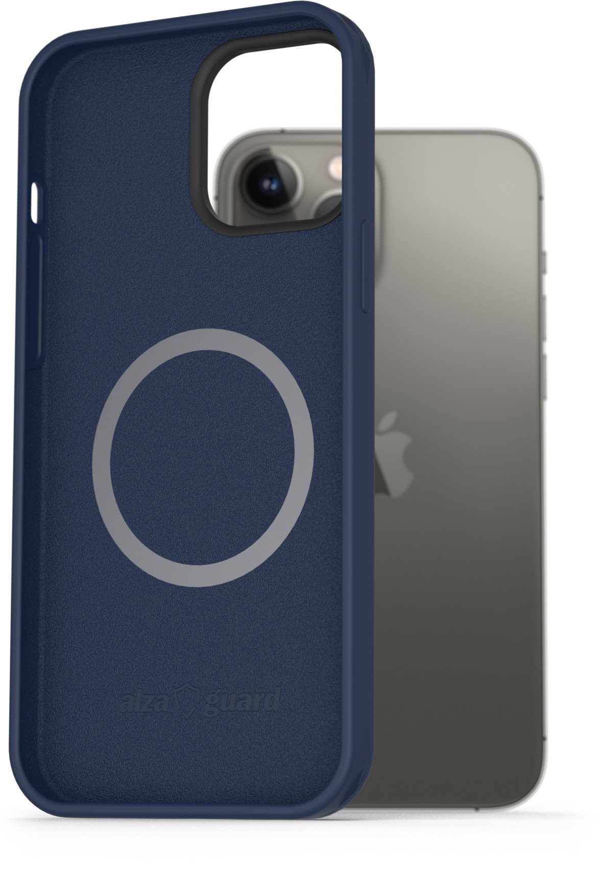 AlzaGuard Magnetic Silicone iPhone 13 Pro Max kék tok