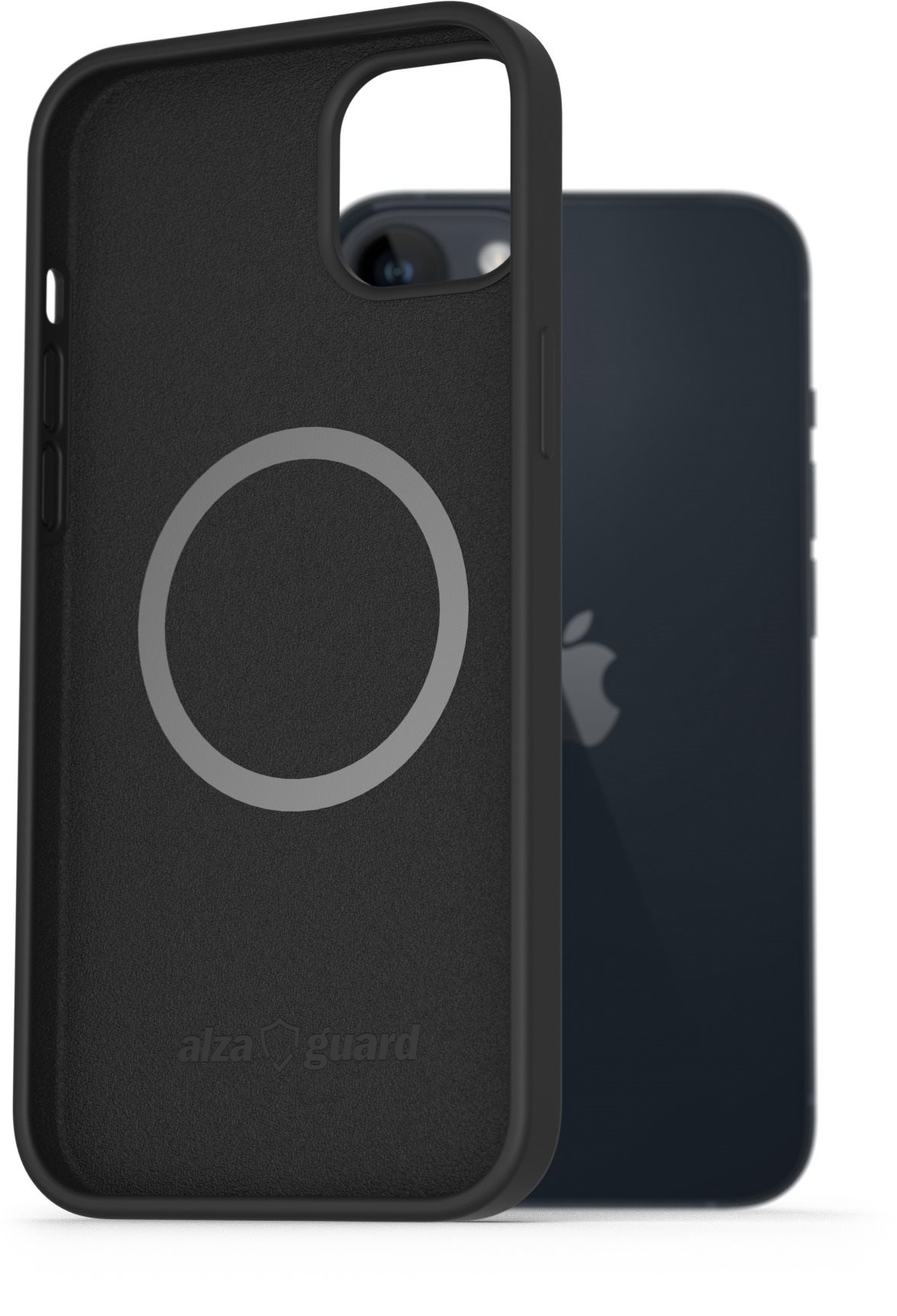 AlzaGuard Magnetic Silicone Case tok iPhone 14 Plus készülékhez, fekete
