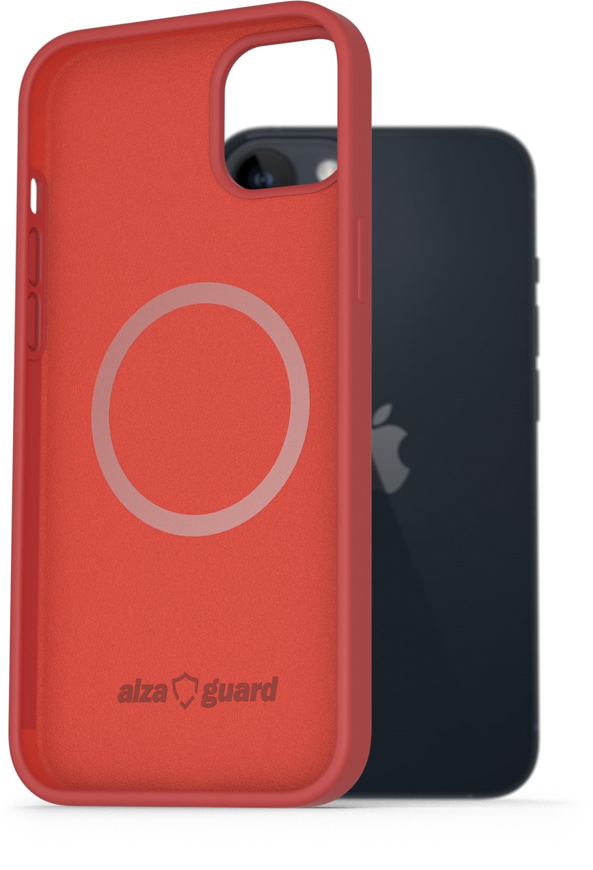 AlzaGuard Magnetic Silicone Case tok iPhone 14 Plus készülékhez, piros