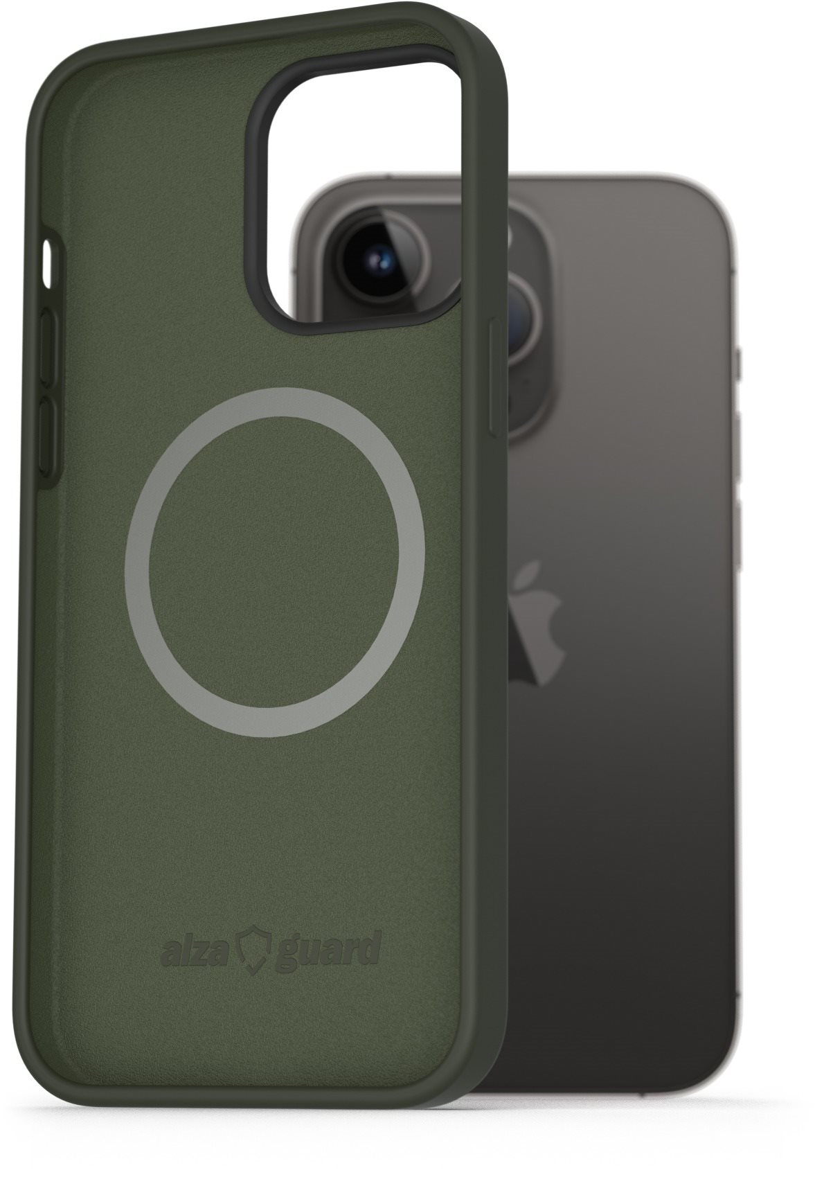 AlzaGuard iPhone 14 Pro Max zöld mágneses szilikon tok