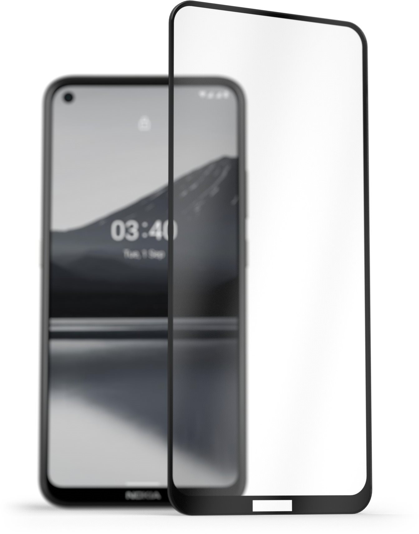 AlzaGuard FullCover Glass Protector Nokia 3.4 2.5D üvegfólia - fekete