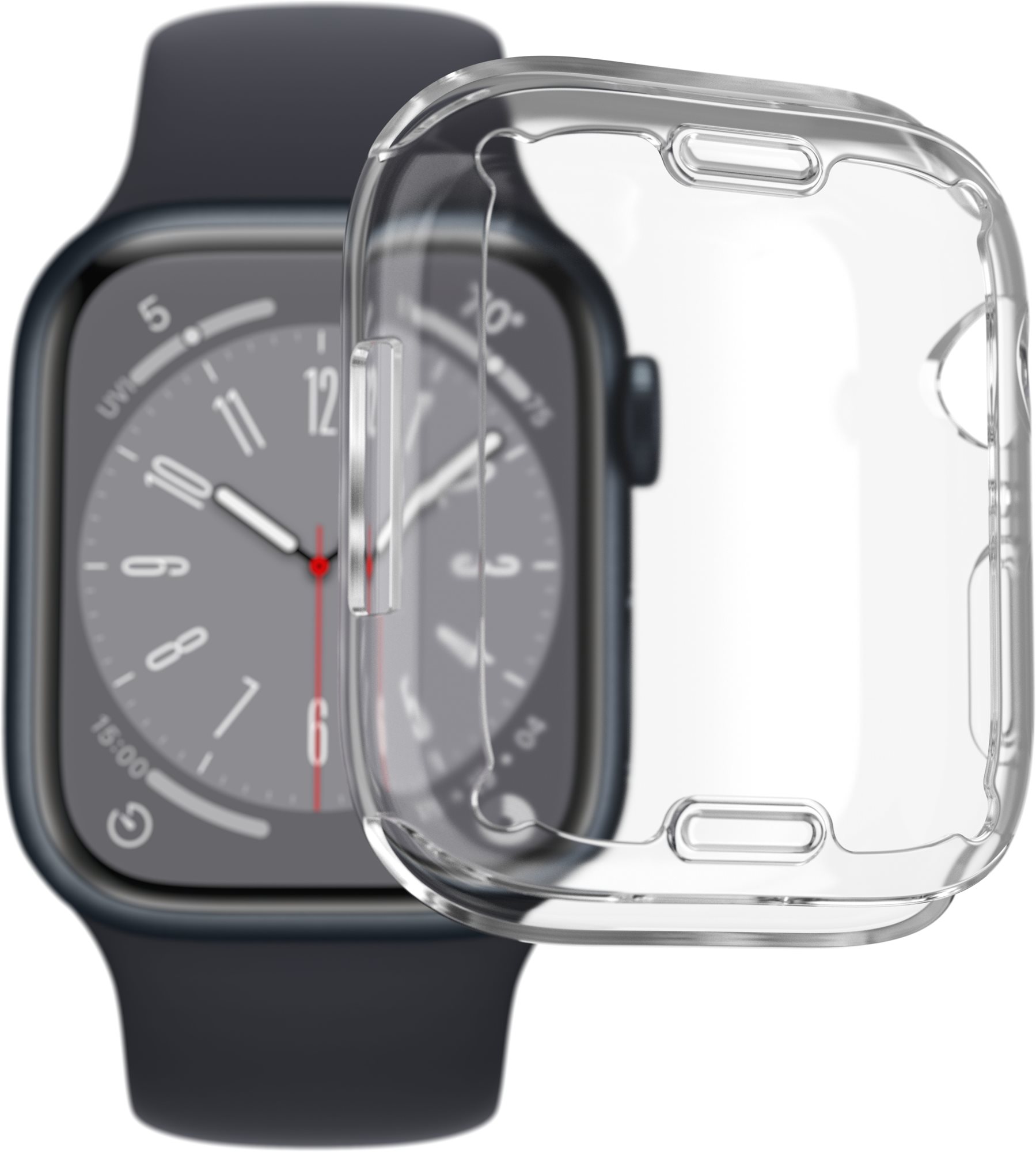 AlzaGuard Crystal Clear TPU FullCase 45 mm-es Apple Watchhoz