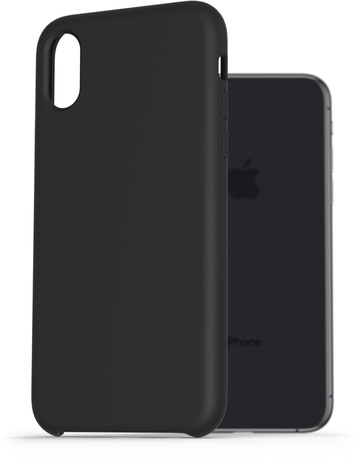 AlzaGuard Premium Liquid Silicone Case iPhone X / Xs fekete tok