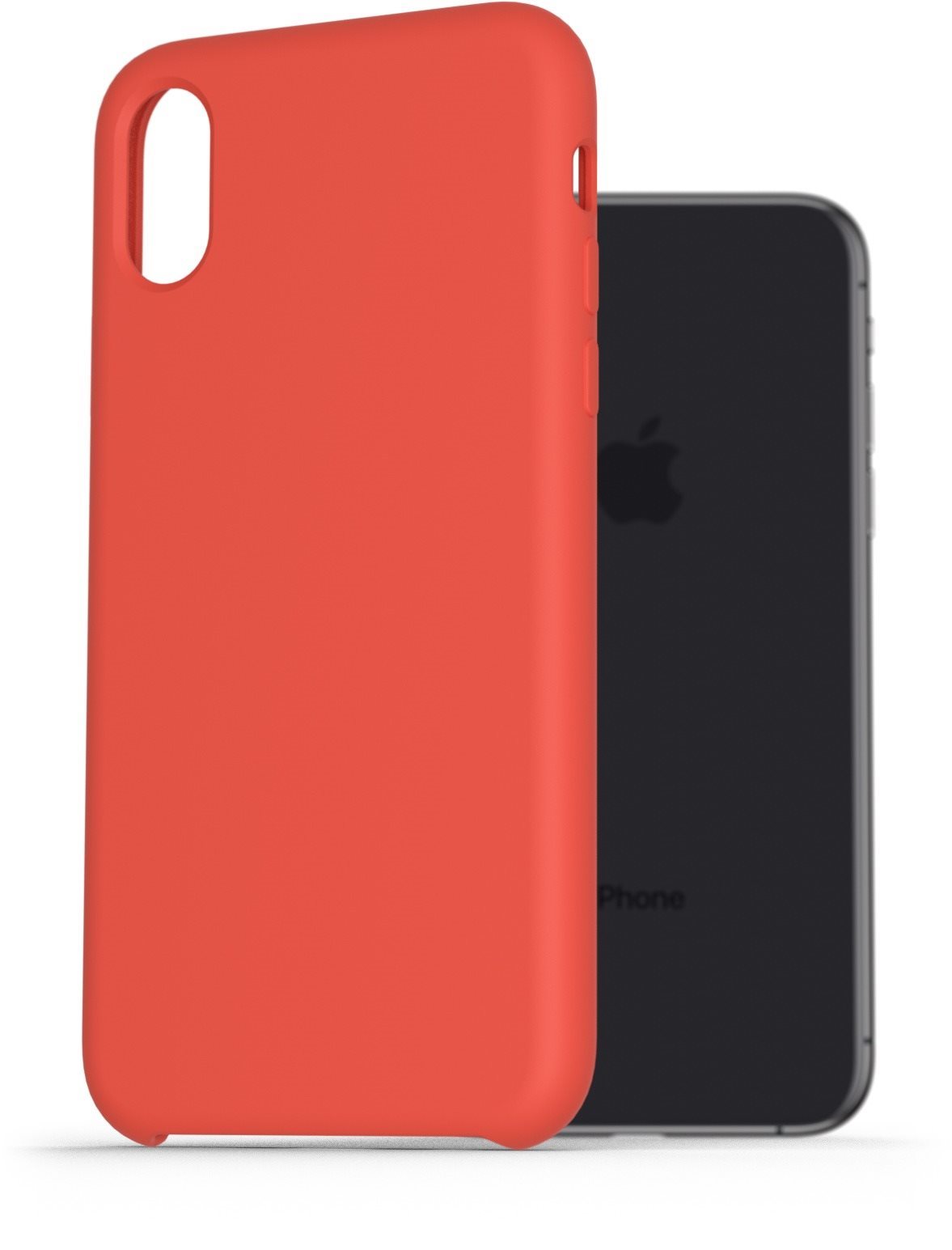 AlzaGuard Premium Liquid Silicone Case iPhone X / Xs piros tok