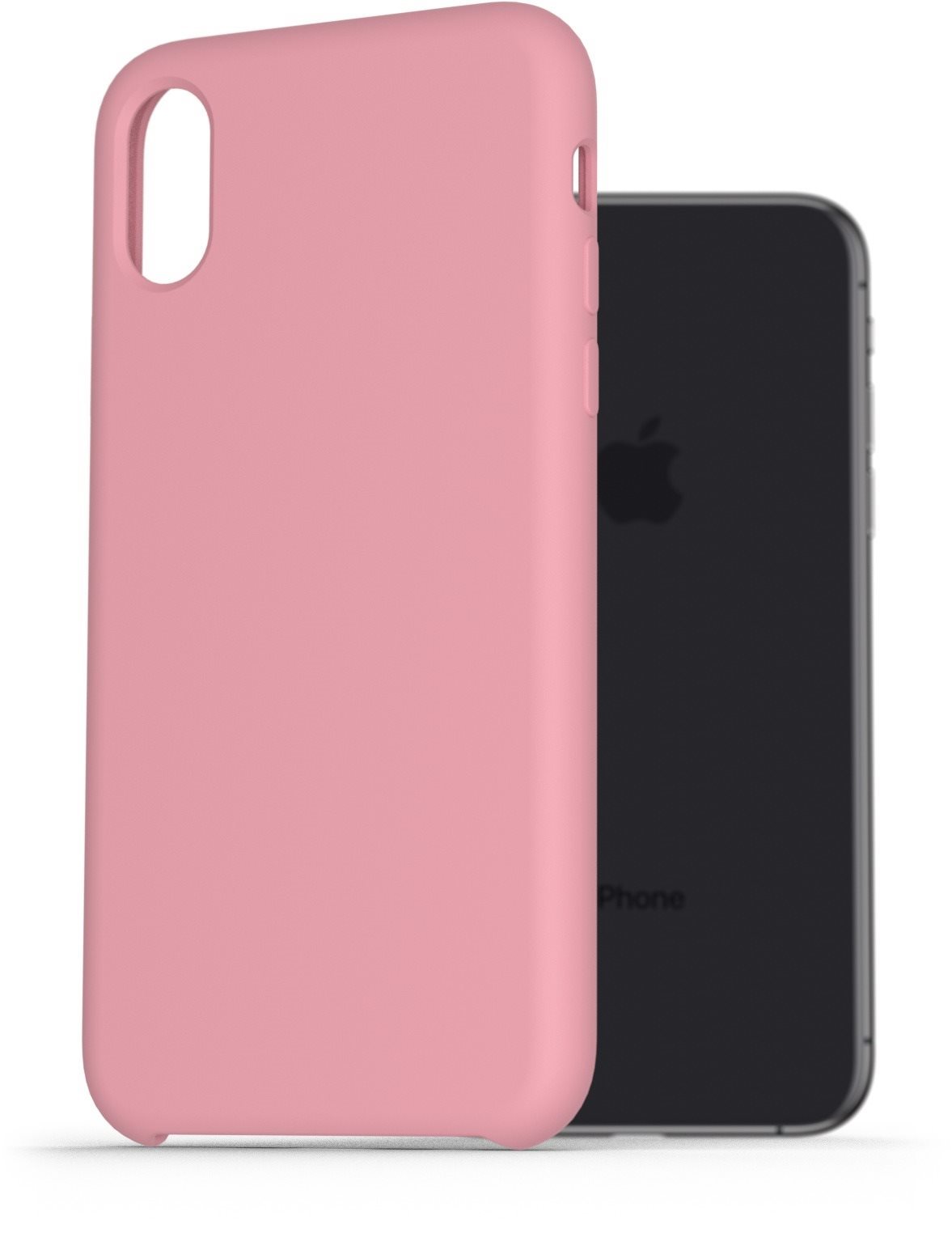 AlzaGuard Premium Liquid Silicone Case iPhone X / Xs rózsaszín tok
