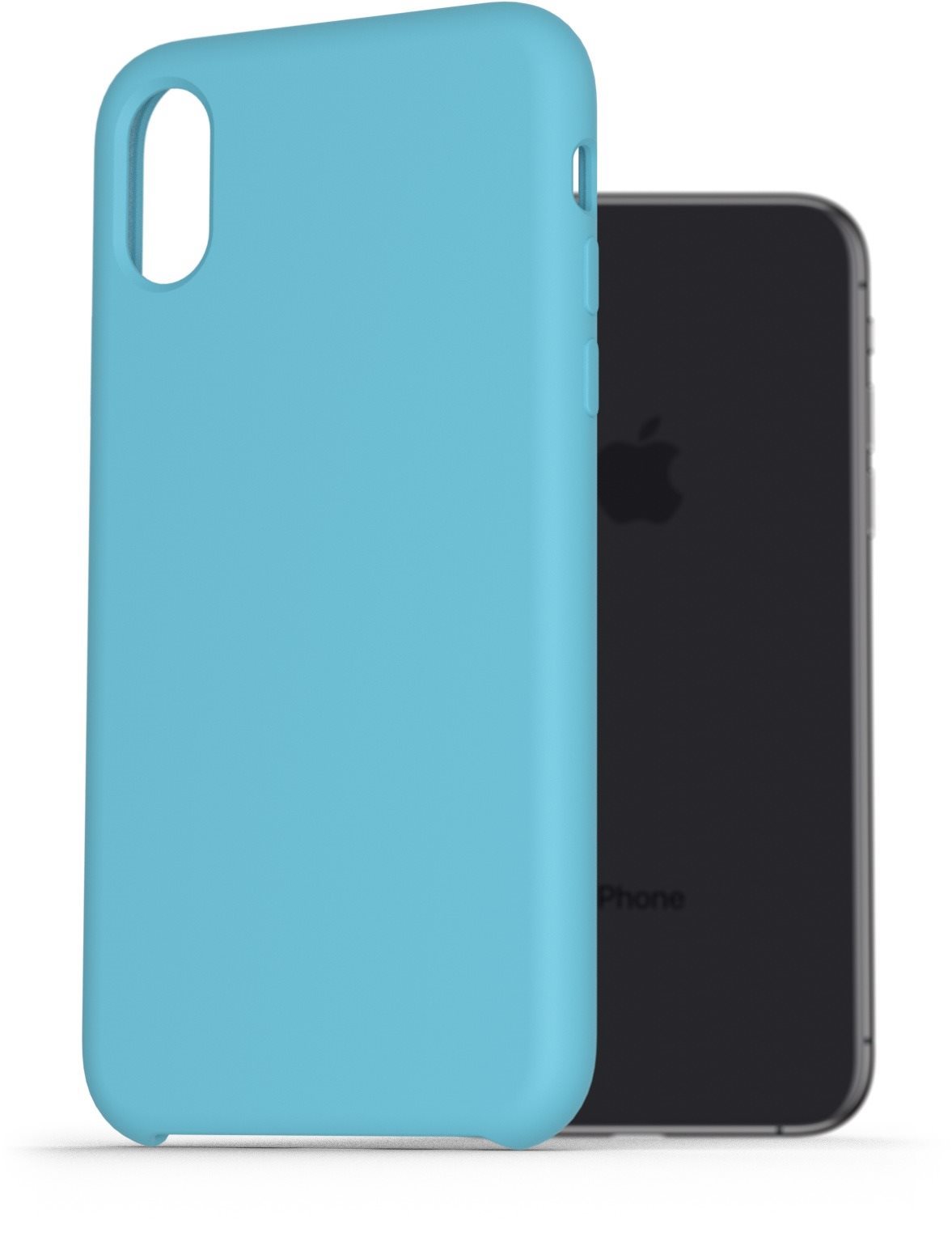 AlzaGuard Premium Liquid Silicone Case iPhone X / Xs kék tok