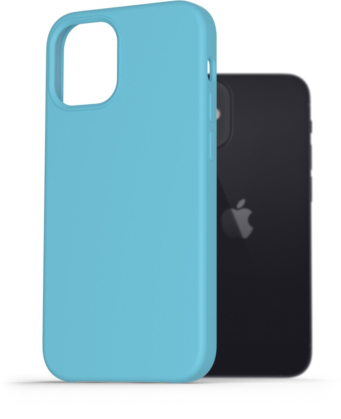AlzaGuard Premium Liquid Silicone Case iPhone 12 mini kék tok