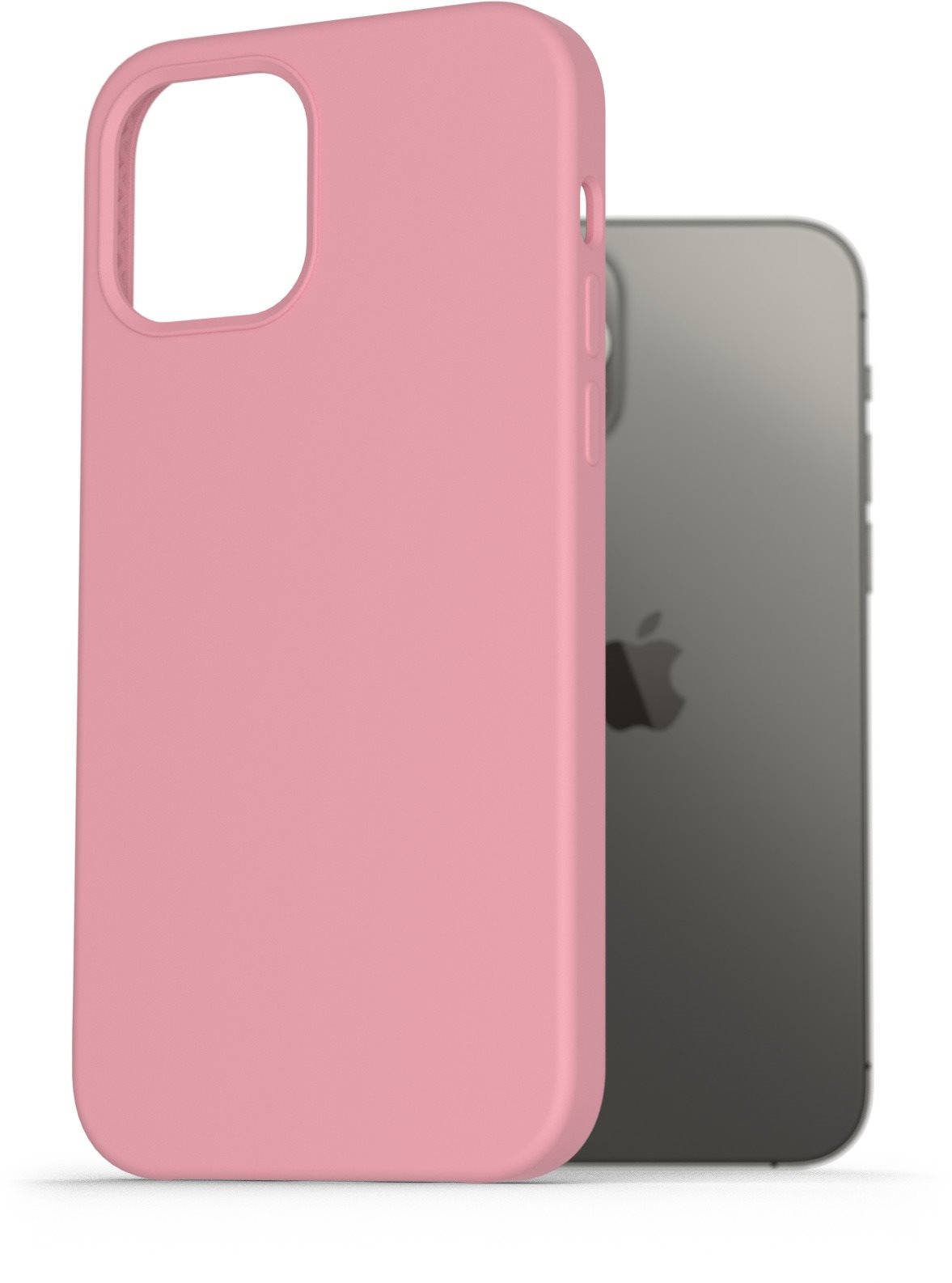 AlzaGuard Premium Liquid Silicone Case iPhone 12 / 12 Pro rózsaszín tok