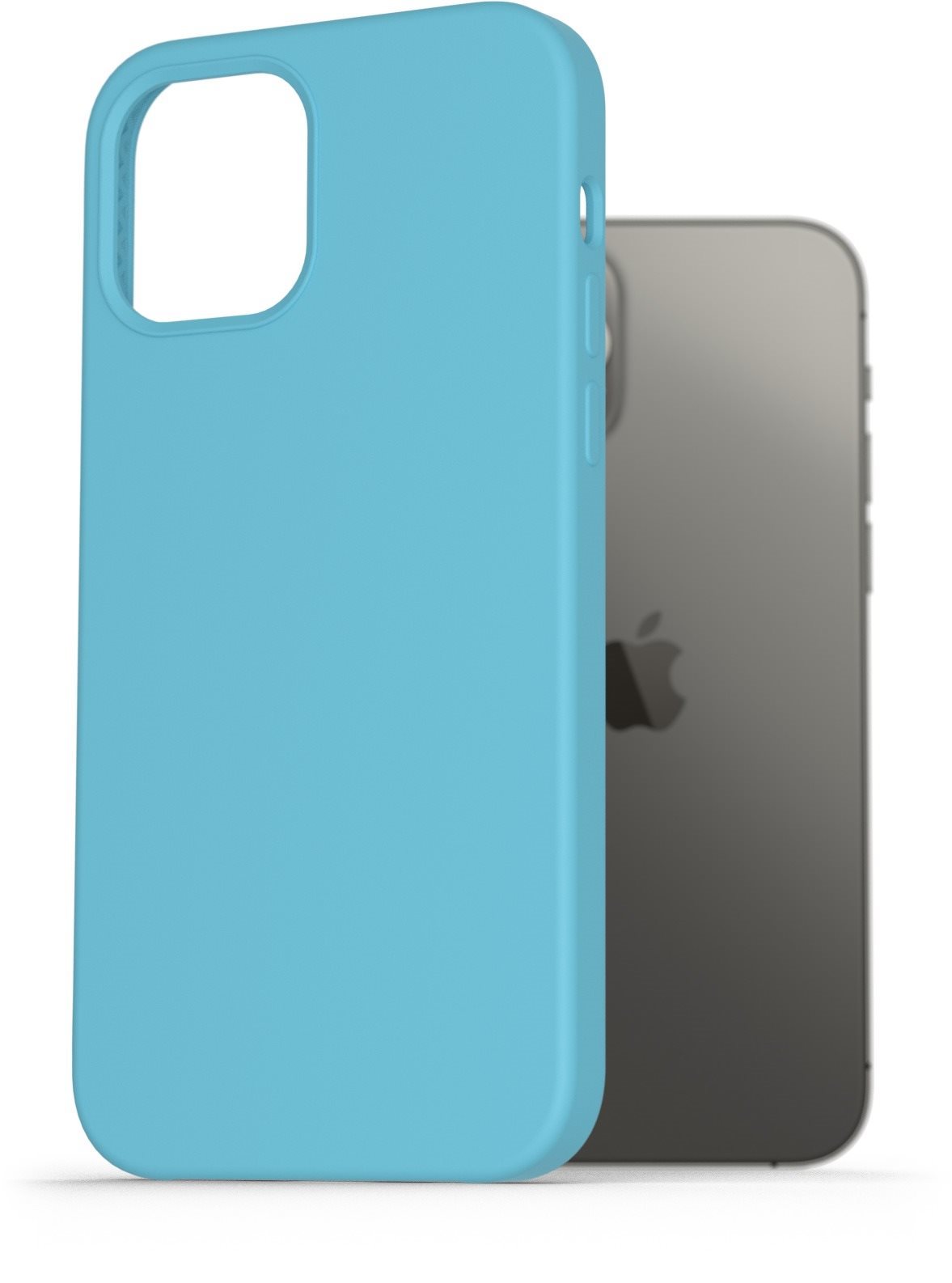 AlzaGuard Premium Liquid Silicone Case iPhone 12 / 12 Pro kék tok
