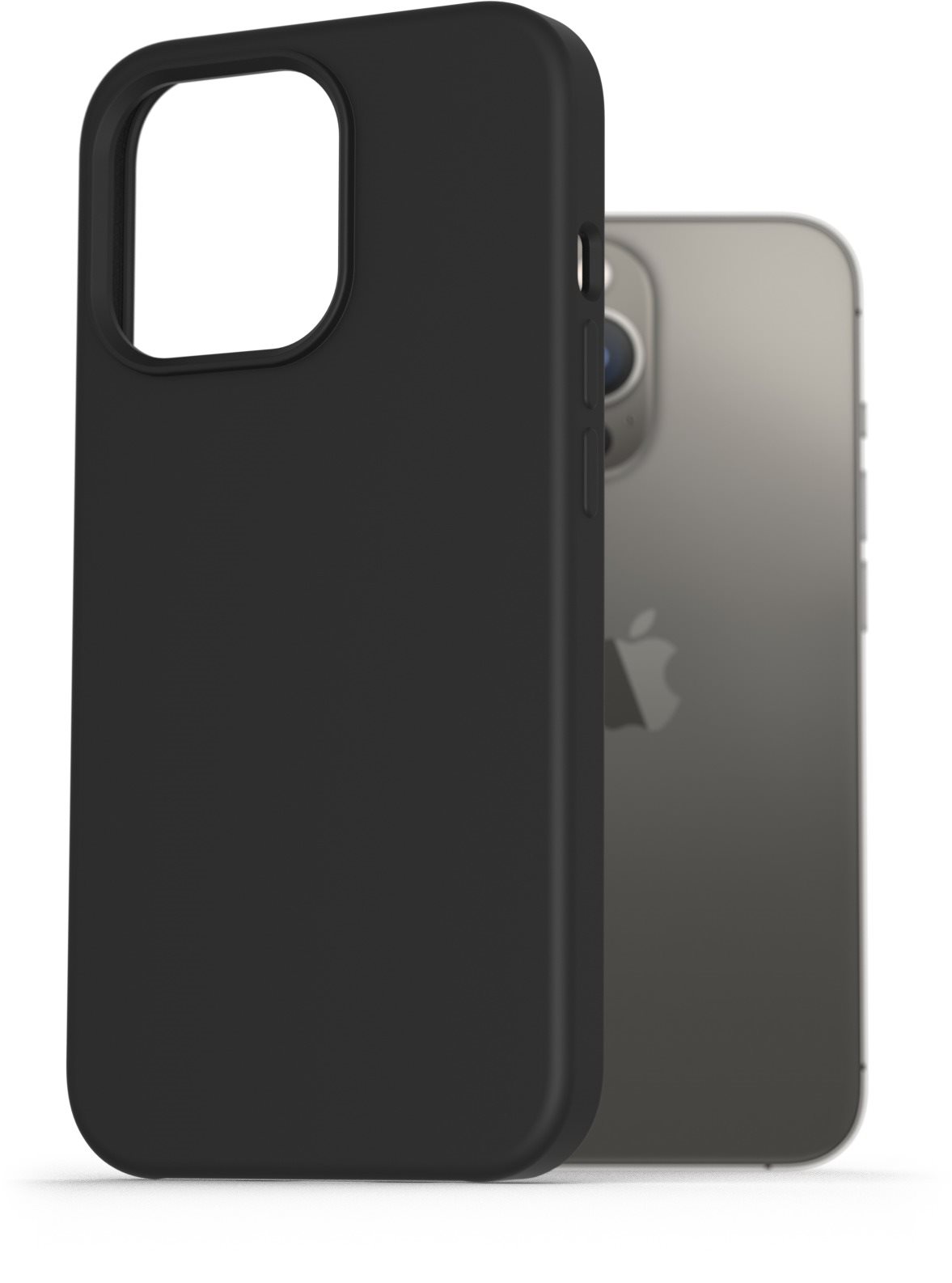 AlzaGuard Premium Liquid Silicone Case iPhone 13 Pro fekete tok