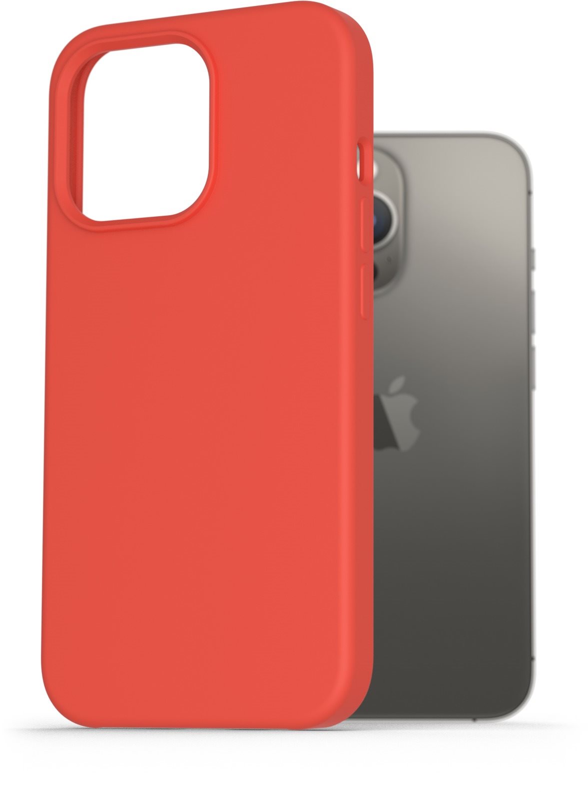 AlzaGuard Premium Liquid Silicone Case iPhone 13 Pro piros tok